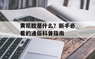 黄花胶是什么？新手必看的通俗科普指南