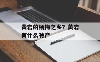 黄岩的杨梅之乡？黄岩有什么特产