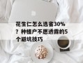 花生仁怎么选省30%？种植户不愿透露的5个避坑技巧