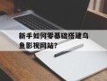 新手如何零基础搭建乌鱼影视网站？