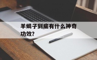 羊蝎子到底有什么神奇功效？