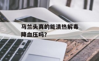 马兰头真的能清热解毒降血压吗？