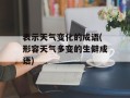 表示天气变化的成语(形容天气多变的生僻成语)