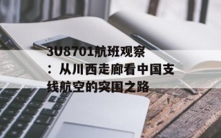 3U8701航班观察：从川西走廊看中国支线航空的突围之路