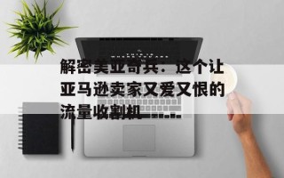 解密美亚奇兵：这个让亚马逊卖家又爱又恨的流量收割机