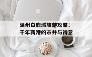 温州白鹿城旅游攻略：千年商港的市井与诗意