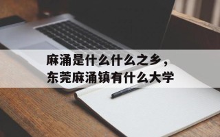 麻涌是什么什么之乡，东莞麻涌镇有什么大学