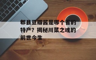郫县豆瓣酱是哪个省的特产？揭秘川菜之魂的前世今生