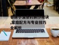 香酥小油条的制作秘诀,家庭配方与专业技巧全解析